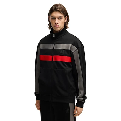 Hugo x RB Oversized-Fit Signature Bull Motif Zip-Up Sweatshirt