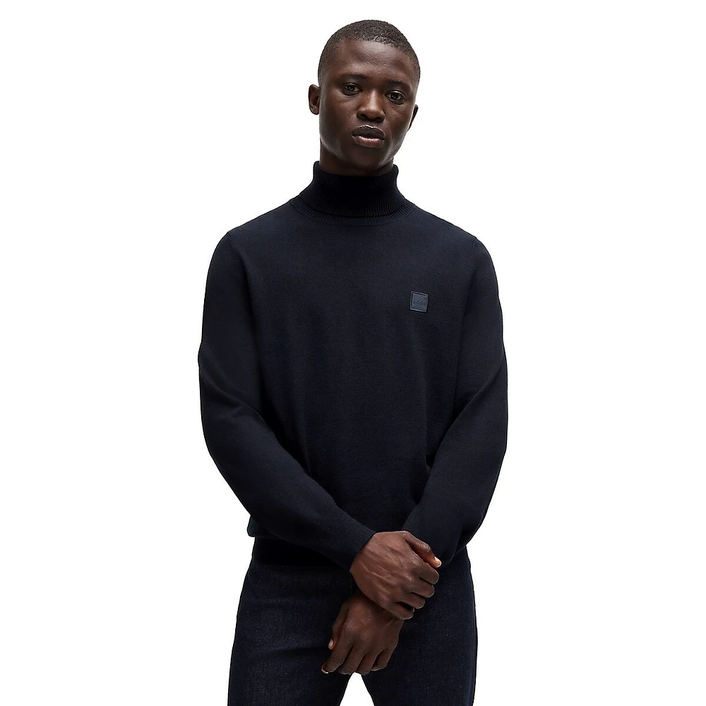 Cotton-Cashmere Turtleneck Sweater