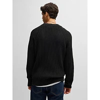 Raglan Rib-Knit Sweater