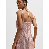 Sequin Mini Slip Dress