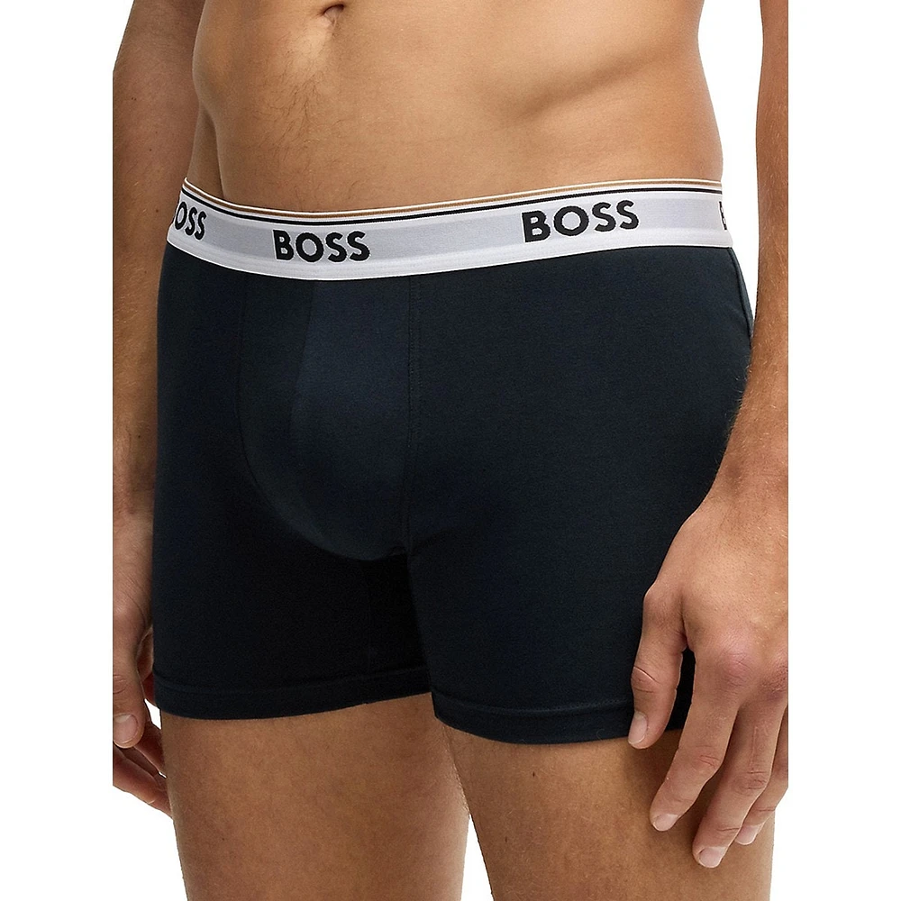 3-Pack Stretch-Cotton Logo Boxer Briefs