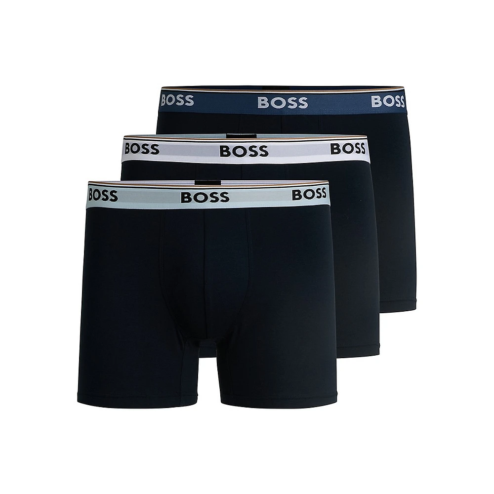 3-Pack Stretch-Cotton Logo Boxer Briefs