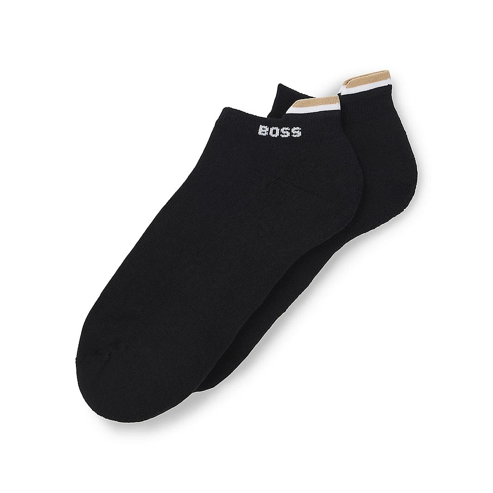 Lot de 2 paires chaussettes à logo pour homme