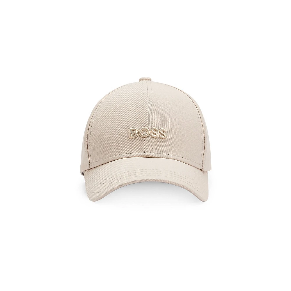 Cotton-Twill Six-Panel Cap with Embroidered Logo