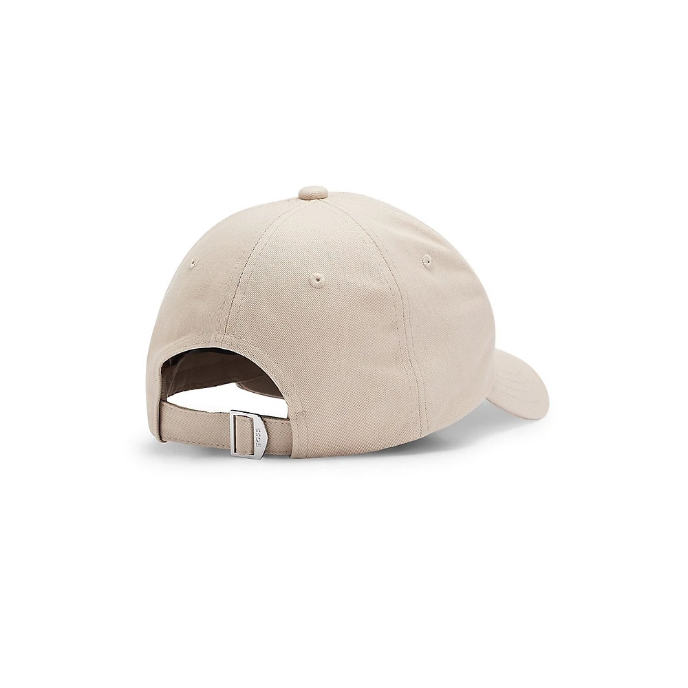 Casquette à six panneaux en sergé de coton avec logo brodé