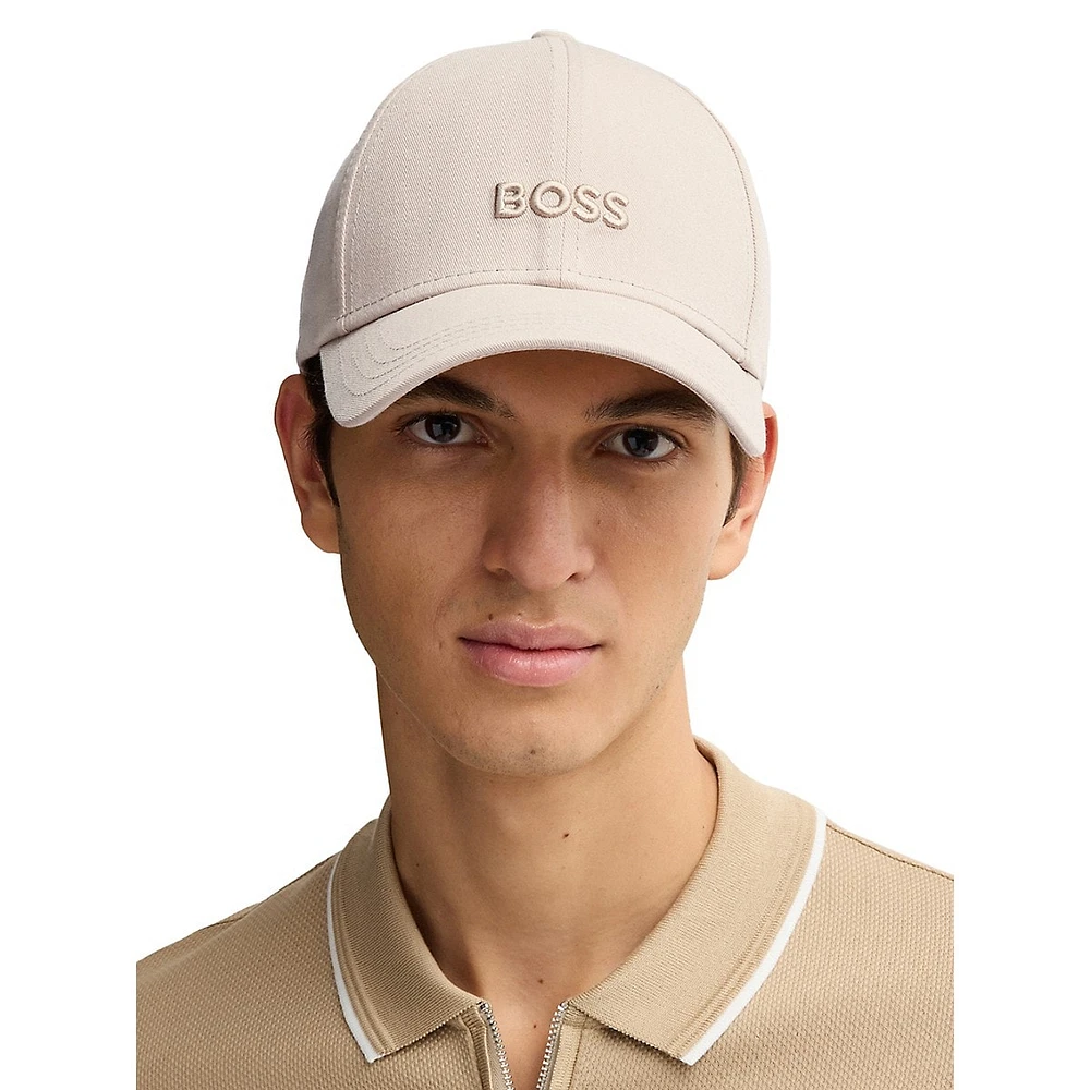 Cotton-Twill Six-Panel Cap with Embroidered Logo