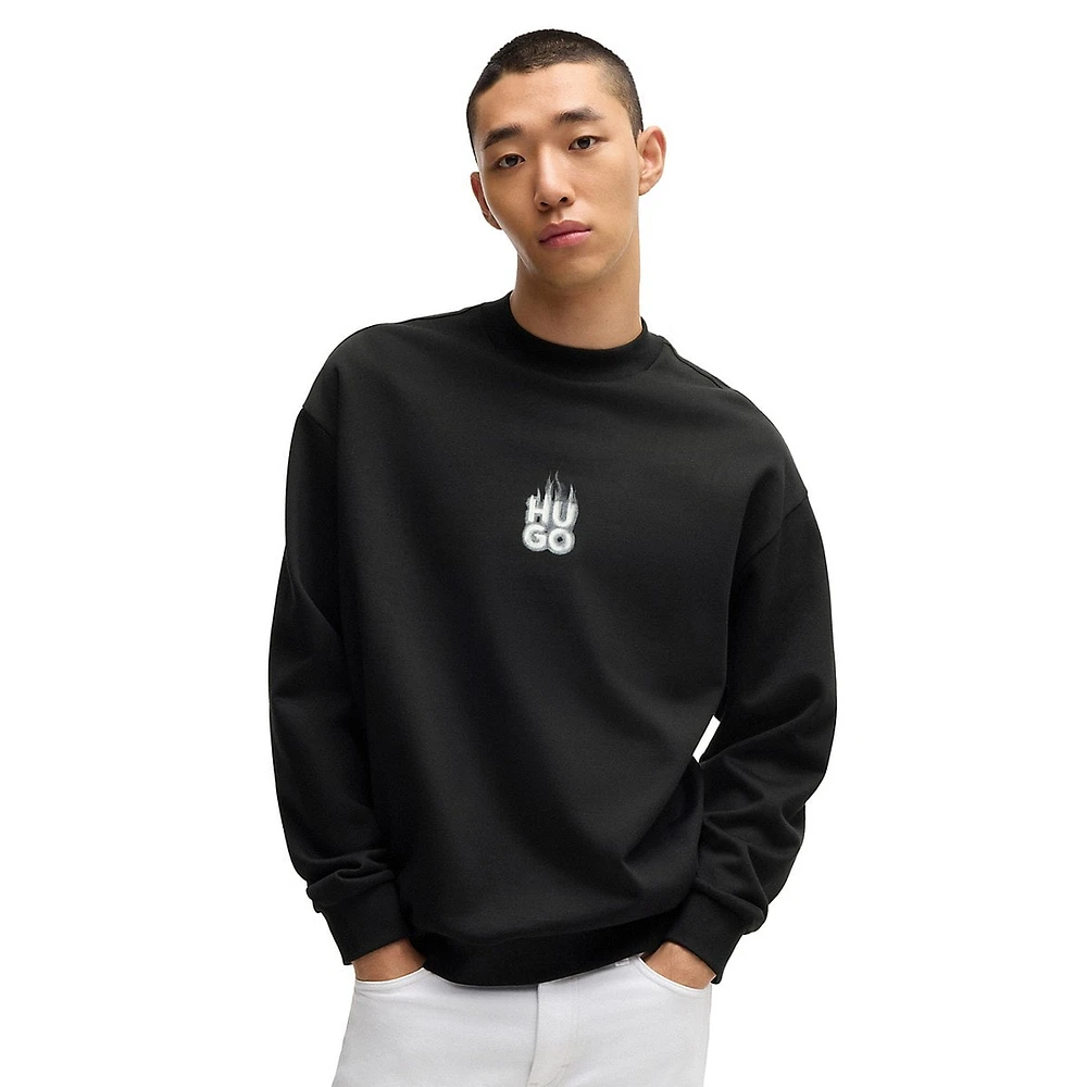 Stacked Smoke Logo French Terry Sweatshirt