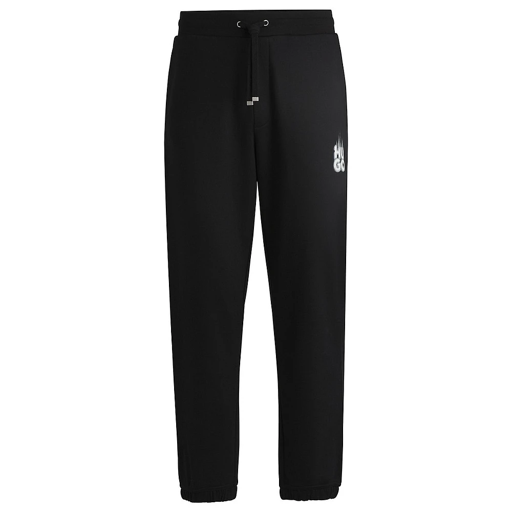 Smoke Logo Cotton-Terry Tracksuit Bottoms