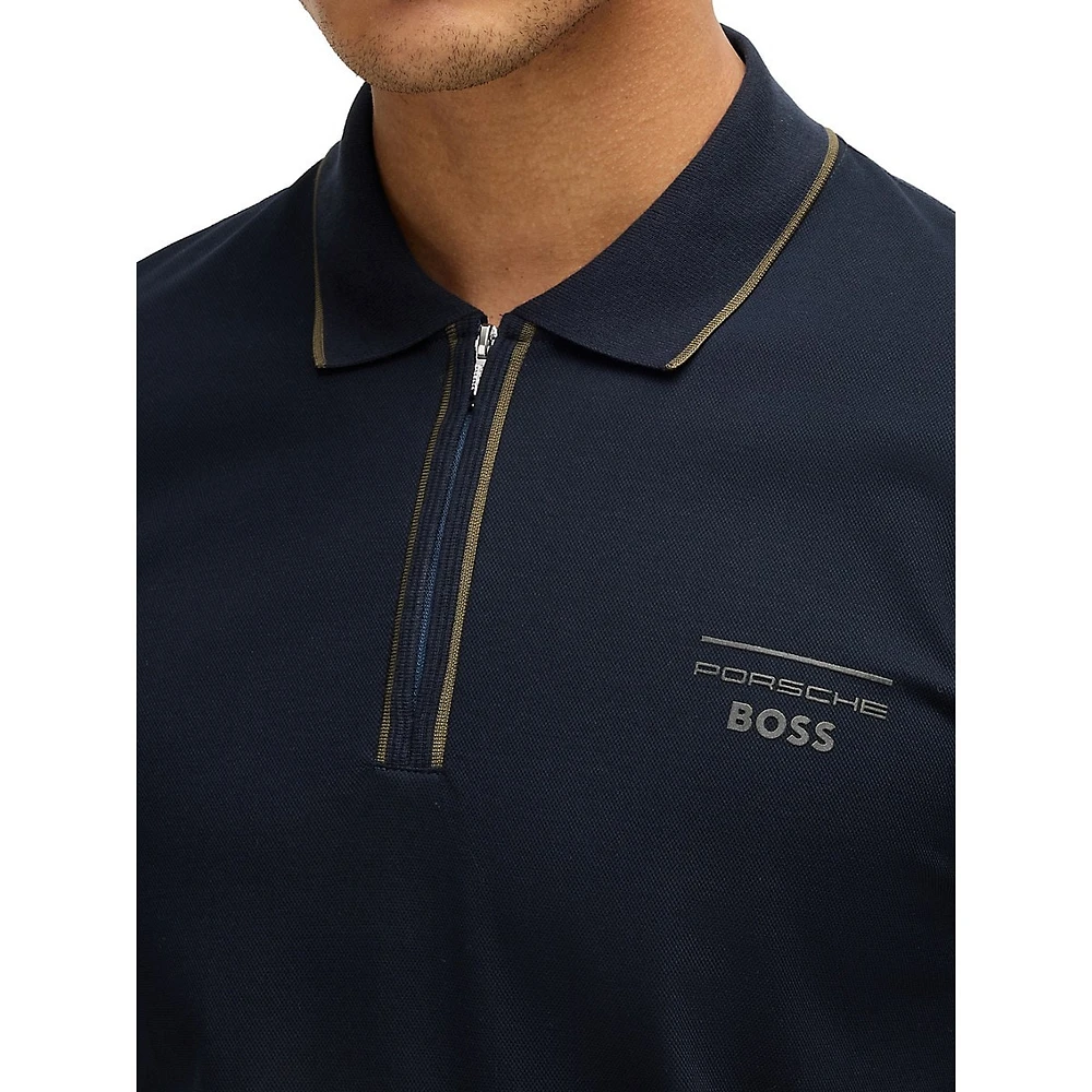 Porsche x Boss Paras Stretch-Cotton Polo Shirt