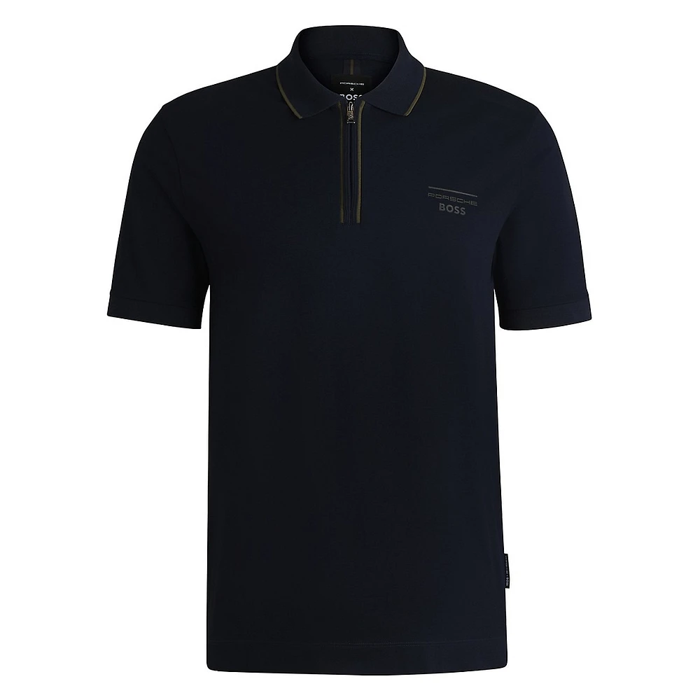 Porsche x Boss Paras Stretch-Cotton Polo Shirt