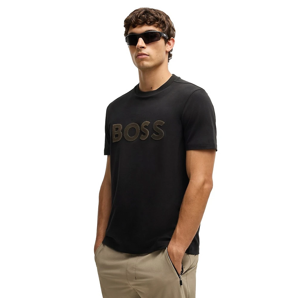 Stretch-Cotton Large Logo T-Shirt