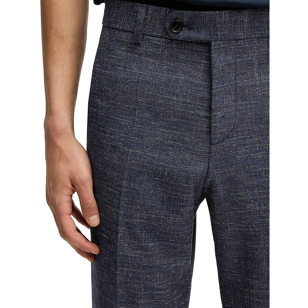 Genius Slim-Fit Patterned Wool-Blend Suit Pants