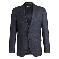 Hutson Slim-Fit Patterned Wool-Blend Suit Jacket