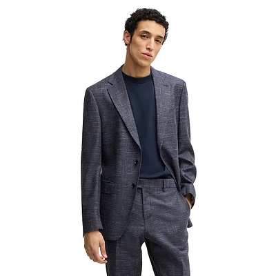 Hutson Slim-Fit Patterned Wool-Blend Suit Jacket