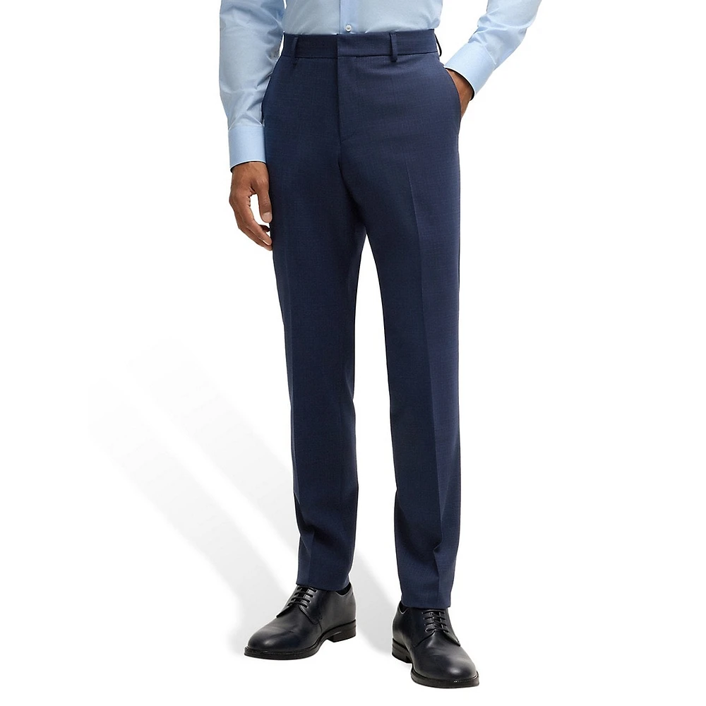 Houston Slim-Fit Wool-Blend Check 3-Piece Suit