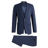 Houston Slim-Fit Wool-Blend Check 3-Piece Suit