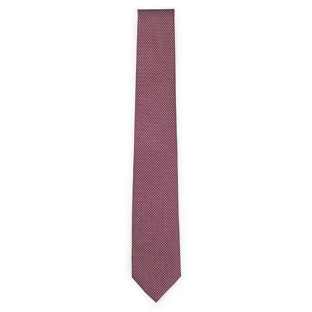 Silk-Blend Jacquard Regular-Cut Tie