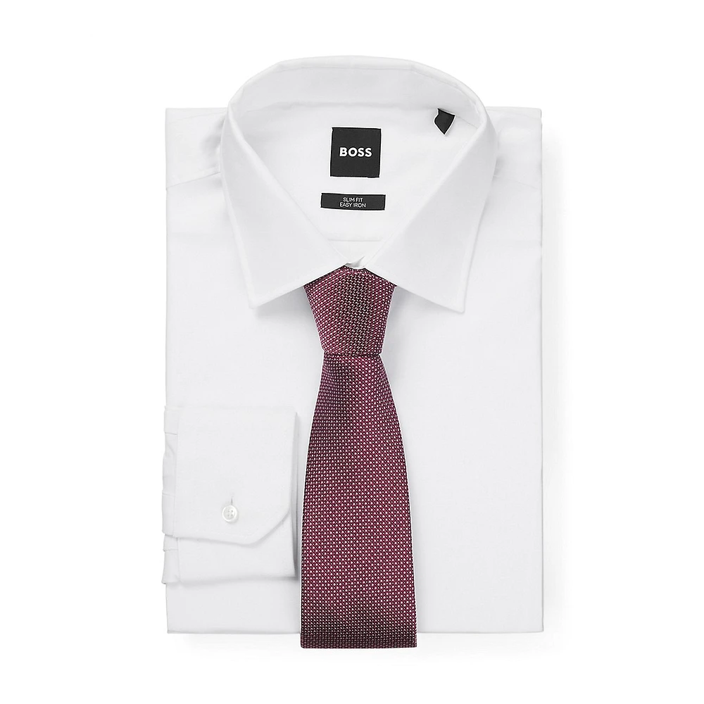 Silk-Blend Jacquard Regular-Cut Tie