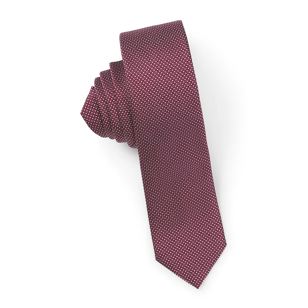 Silk-Blend Jacquard Regular-Cut Tie