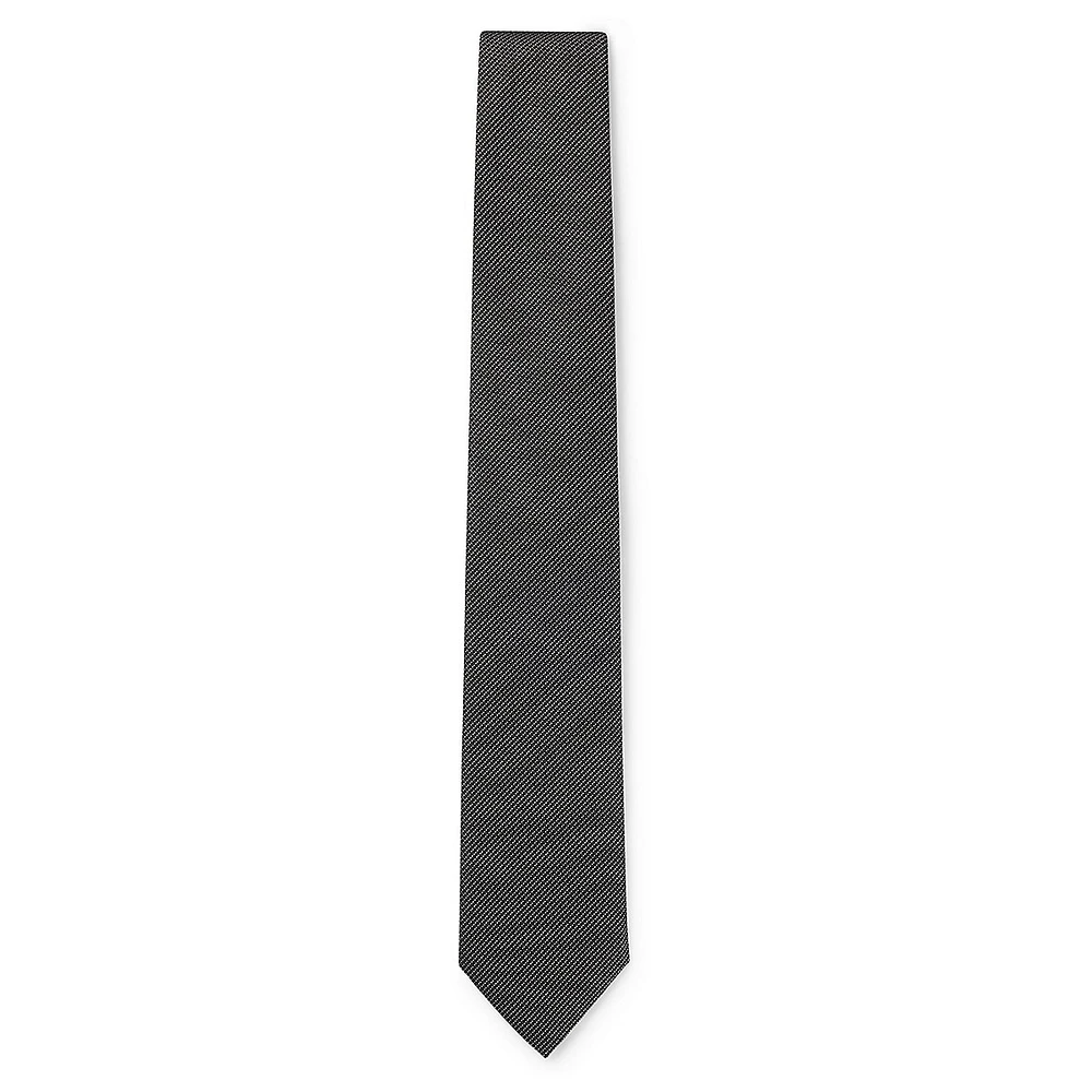 Silk-Blend Micro-Jacquard Regular-Cut Tie