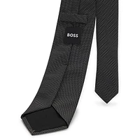 Silk-Blend Micro-Jacquard Regular-Cut Tie