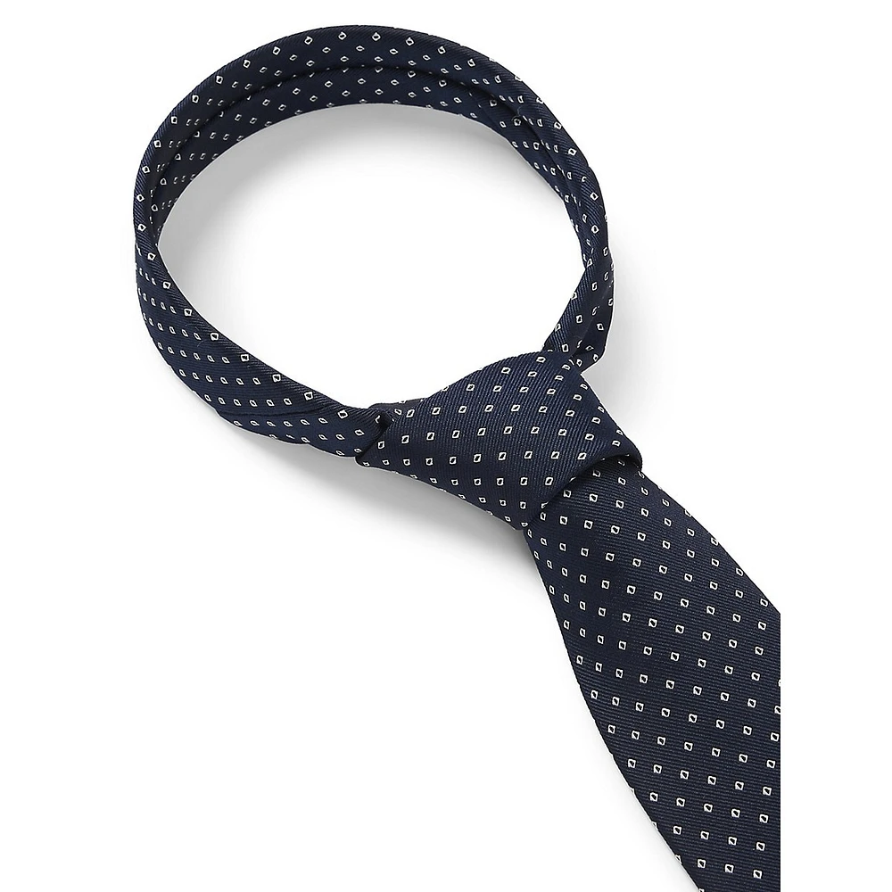 Silk-Blend Jacquard Regular-Cut Tie