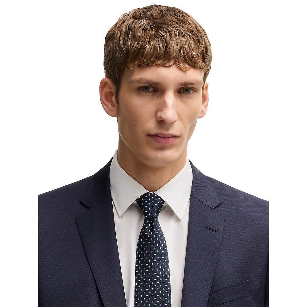 Silk-Blend Jacquard Regular-Cut Tie