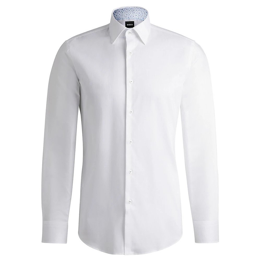 Hank Slim-Fit Easy-Iron Cotton Poplin Shirt