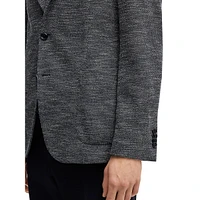 Slim-Fit Micro-Patterned Stretch-Fabric Blazer