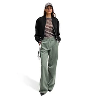 Relaxed-Fit Cropped Bouclé Bomber Jacket