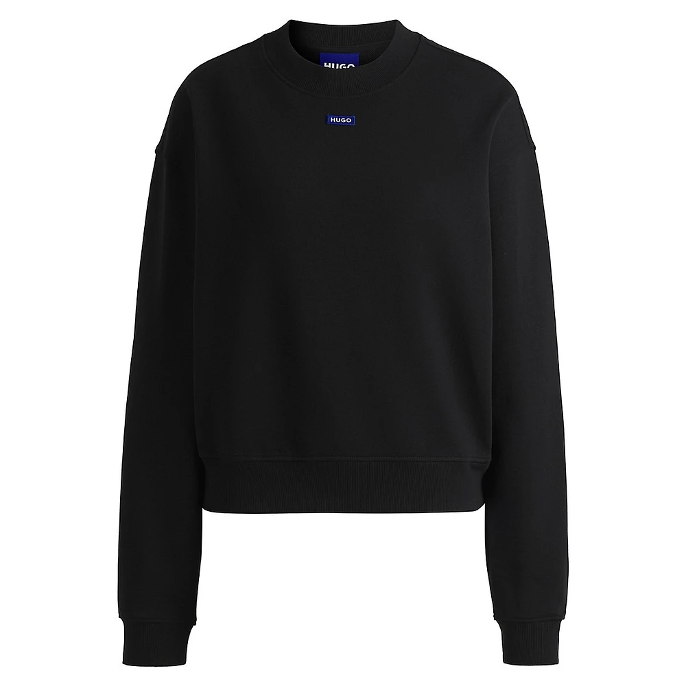 Boxy Cotton-Terry Logo Sweatshirt