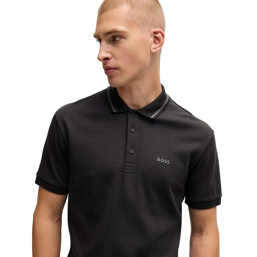 Paddy Cotton Jacquard Polo Shirt