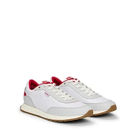 Men's Mixed-Material Trainers With Logo Flag