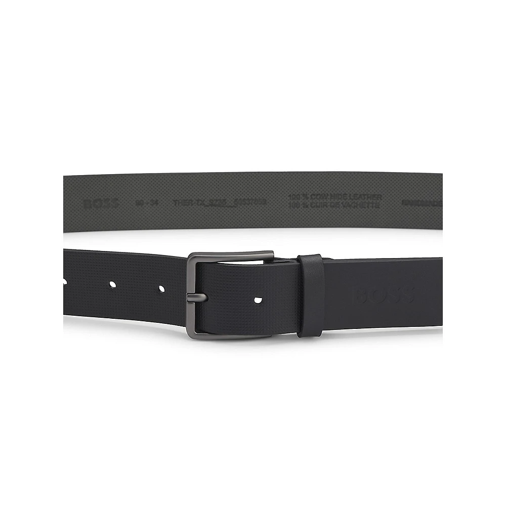 Embossed Leather Belt