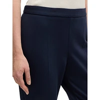 Tiluna Side-Zip Slim-Leg Cropped Dress Pants