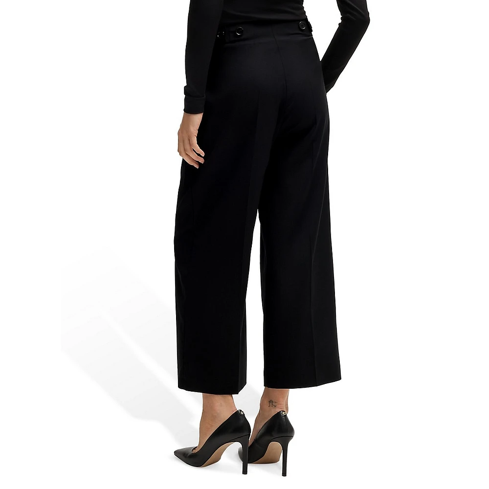 Regular-Fit High-Waisted Virgin Wool Dress Pants