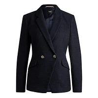 Jatawa2 Slim-Fit Double-Breasted Tweed Blazer