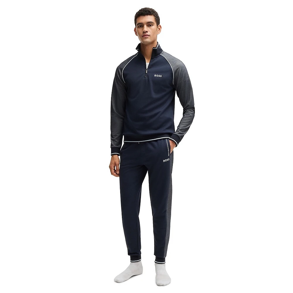 Contrast-Piped Lounge Pants