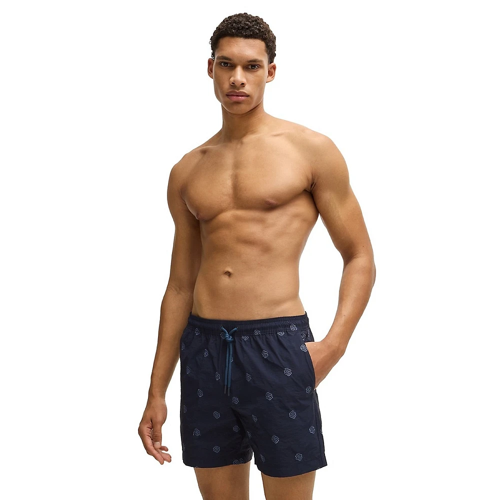 Double-B Monogram Quick-Dry Swim Shorts