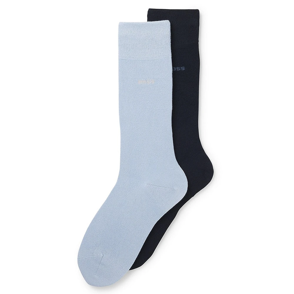 Men's 2-Pair Logo Crew Socks