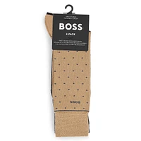 Men's Two-Pair Regular-Length Logo Socks