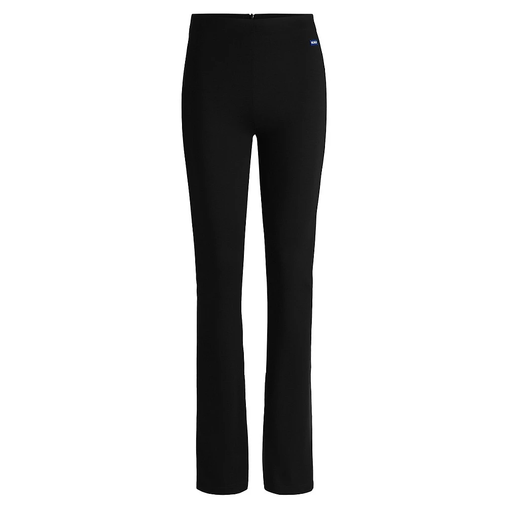 Stretch Jersey Slit-Flare Pants