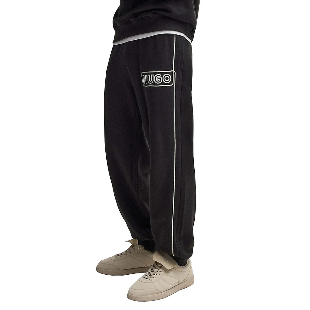 Chain-Stitch Logo Terry Jogger Pants