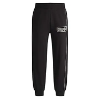 Chain-Stitch Logo Terry Jogger Pants