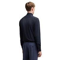 Slim-Fit Structured Performance-Stretch Jersey Dress Shirt