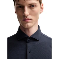 Slim-Fit Structured Performance-Stretch Jersey Dress Shirt