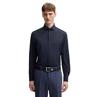 Slim-Fit Structured Performance-Stretch Jersey Dress Shirt