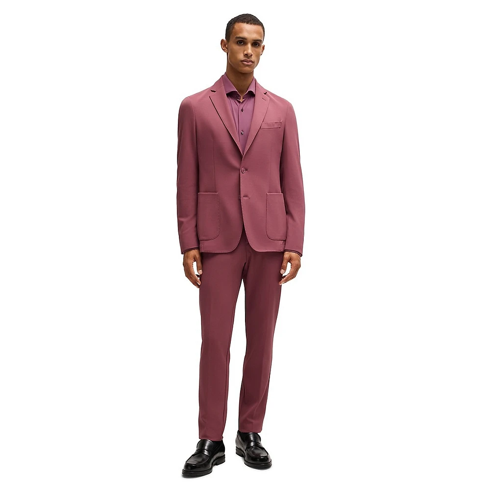 Slim-Fit Structured Performance-Stretch Jersey Dress Shirt