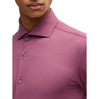 Slim-Fit Structured Performance-Stretch Jersey Dress Shirt