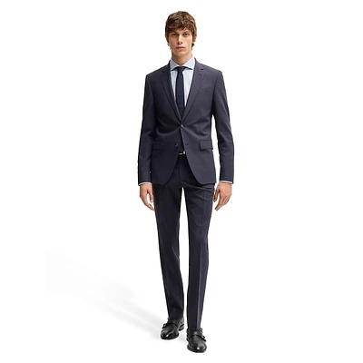 Slim-Fit Micro-Patterned Stretch Wool-Blend Suit